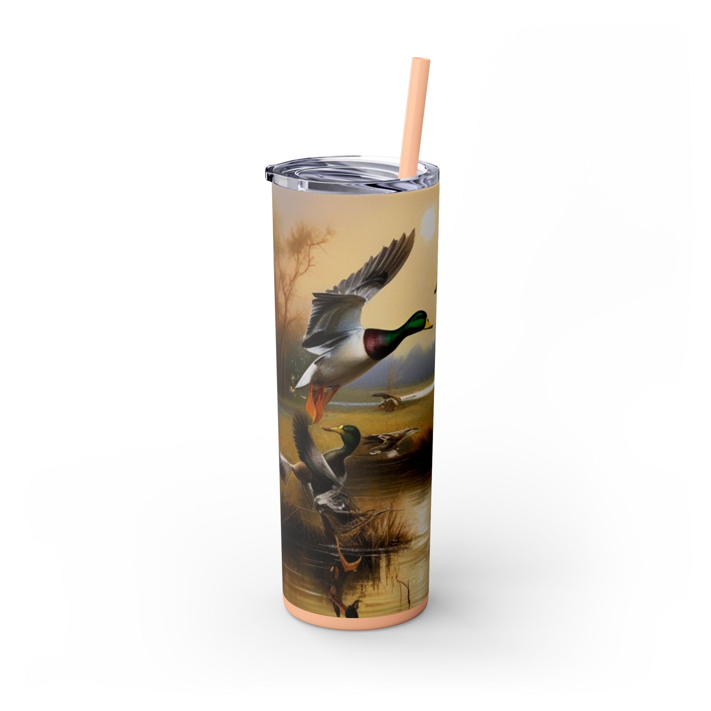 Duckman Hunting Skinny Tumbler with Straw, 20oz