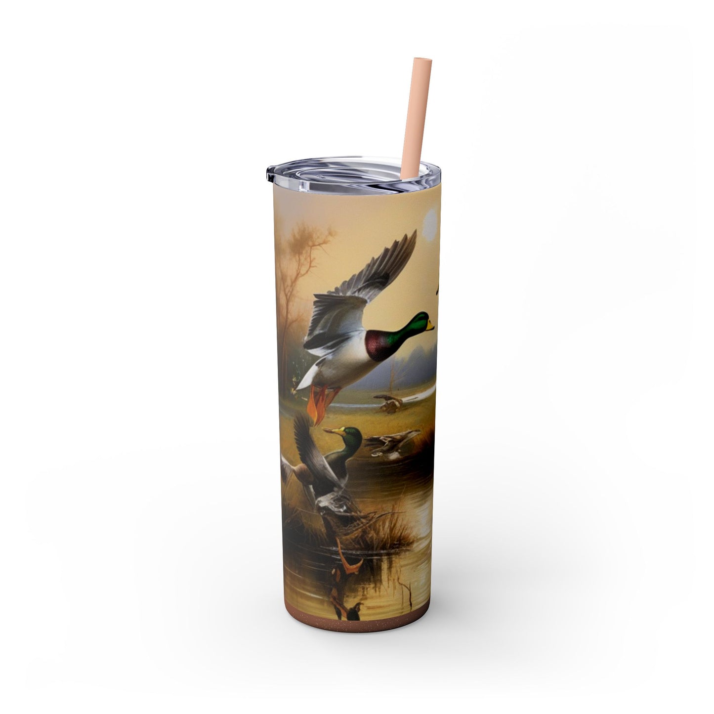 Duckman Hunting Skinny Tumbler with Straw, 20oz