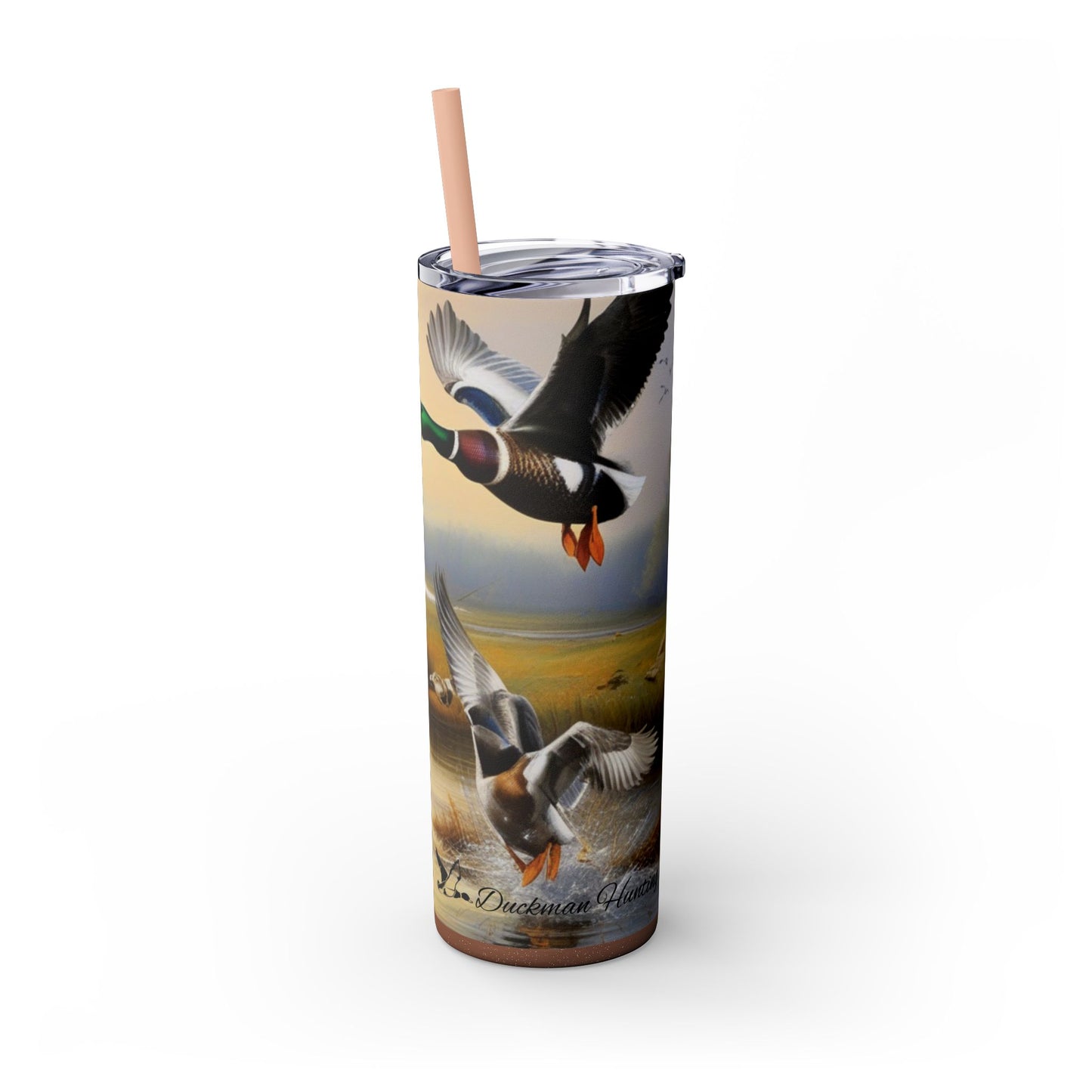 Duckman Hunting Skinny Tumbler with Straw, 20oz