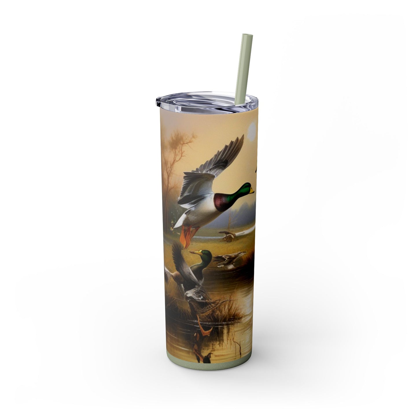 Duckman Hunting Skinny Tumbler with Straw, 20oz