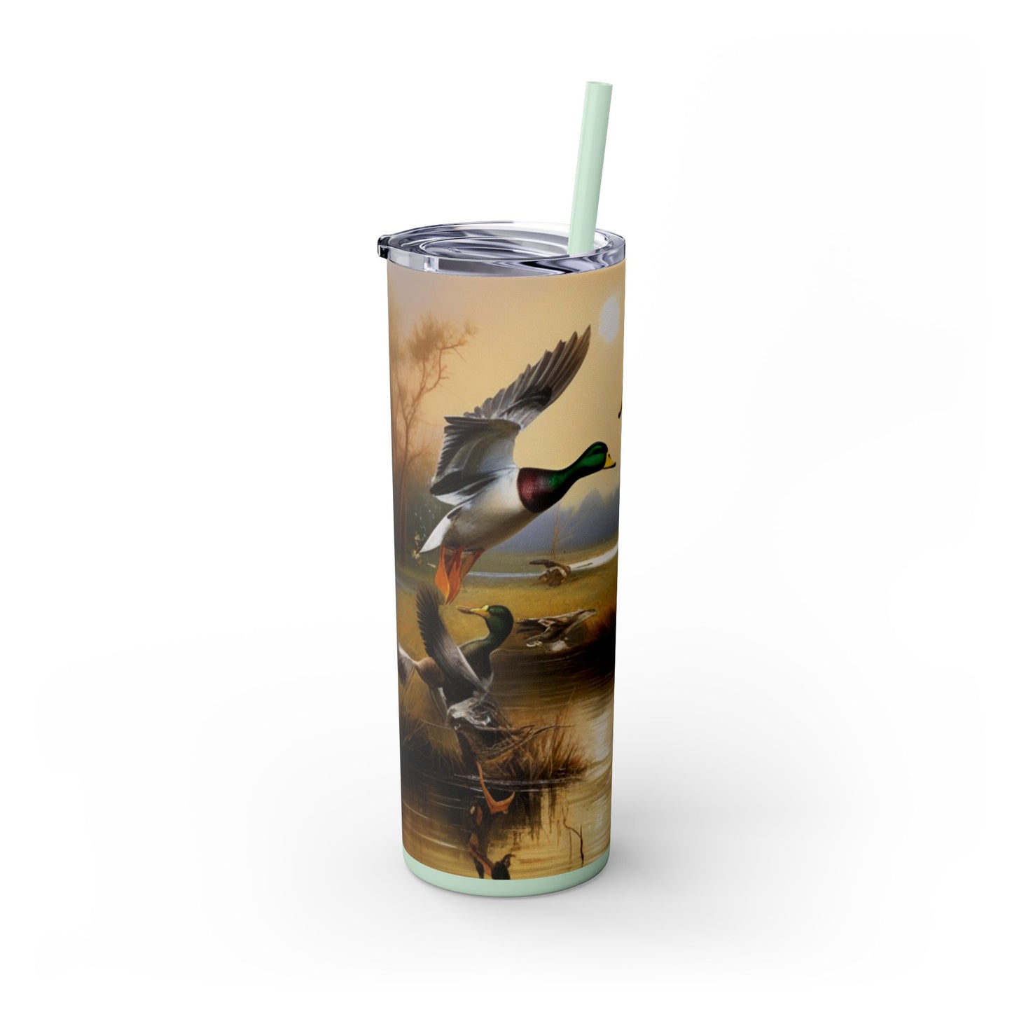 Duckman Hunting Skinny Tumbler with Straw, 20oz