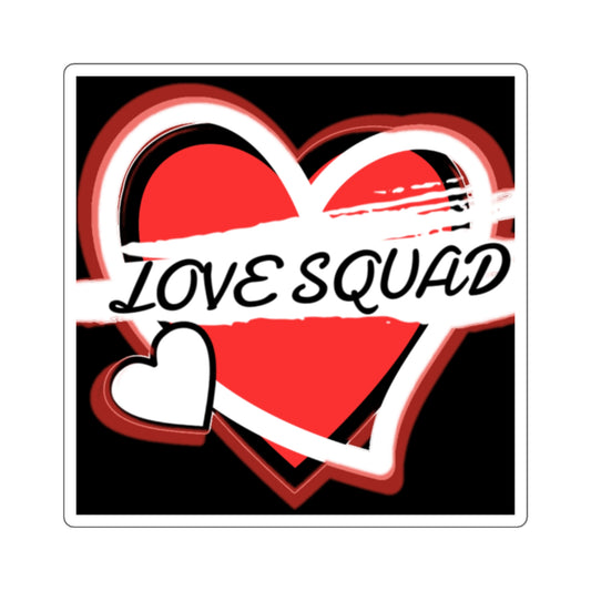 LOVE SQUAD LOGO 4" X 4" Square Stickers