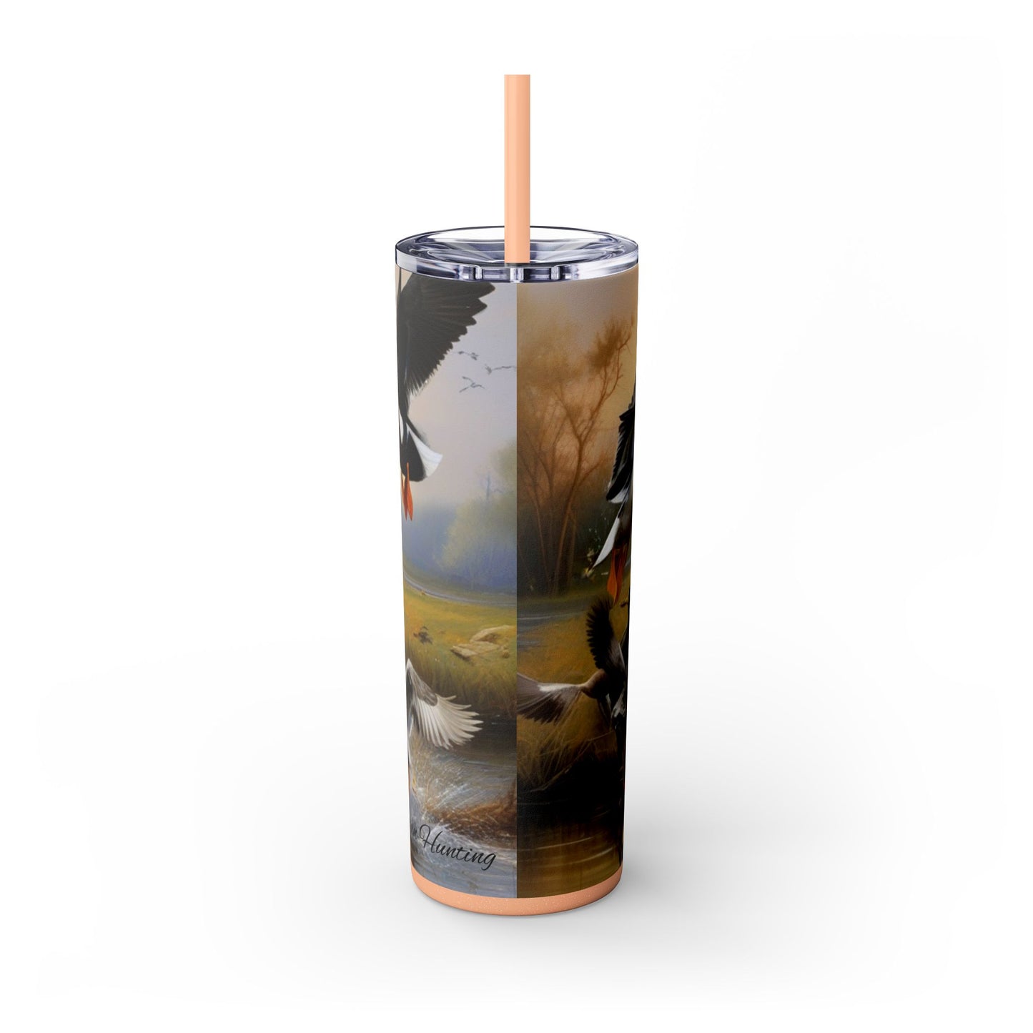 Duckman Hunting Skinny Tumbler with Straw, 20oz