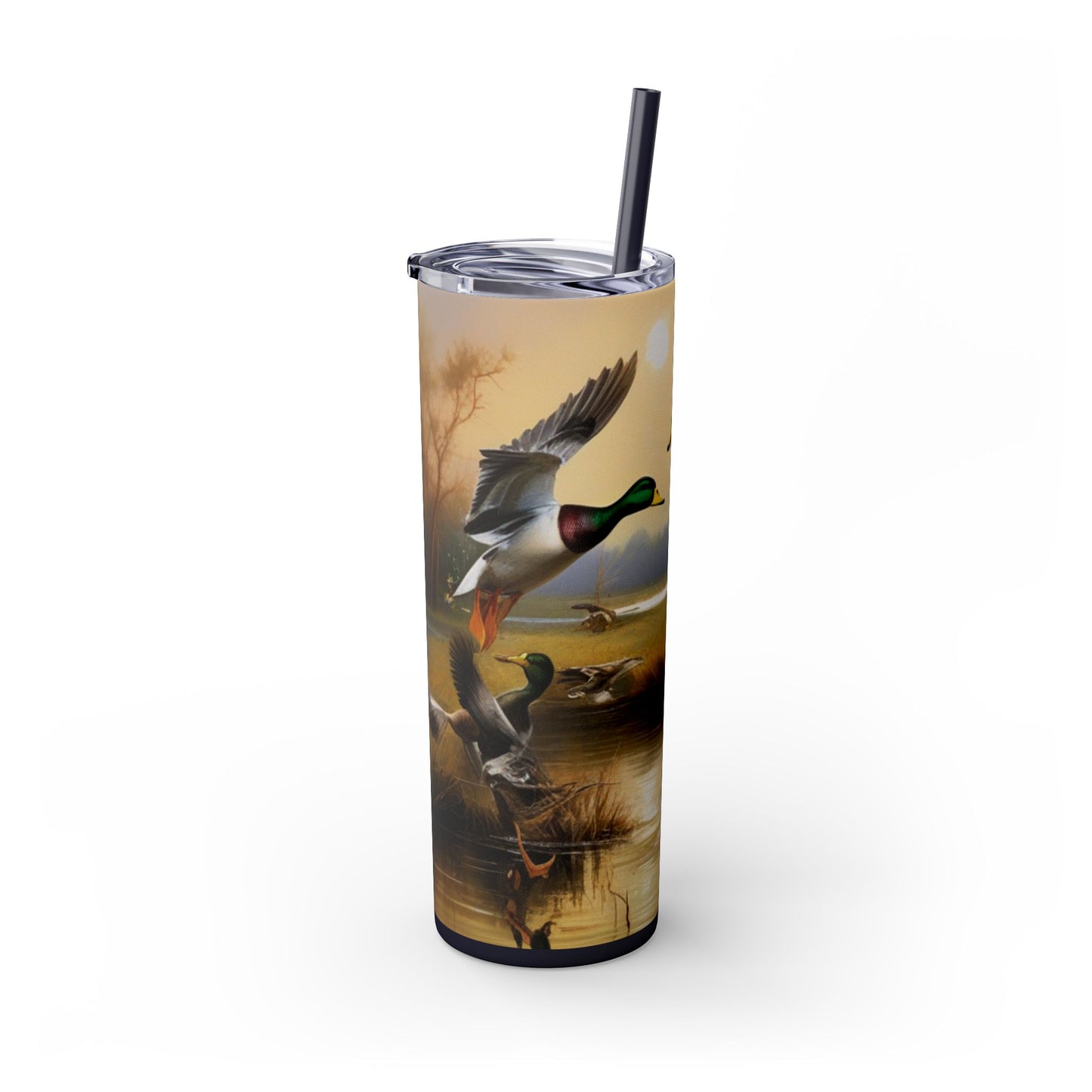 Duckman Hunting Skinny Tumbler with Straw, 20oz