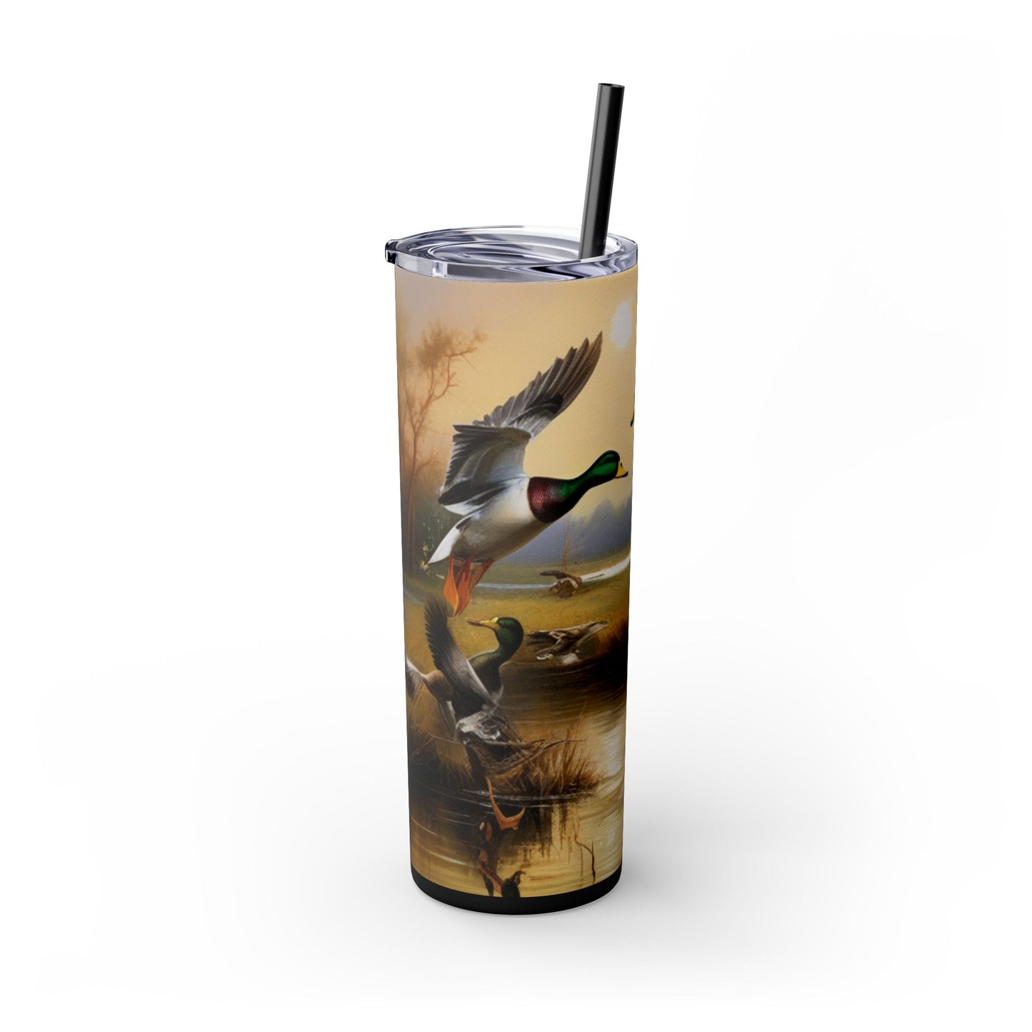 Duckman Hunting Skinny Tumbler with Straw, 20oz