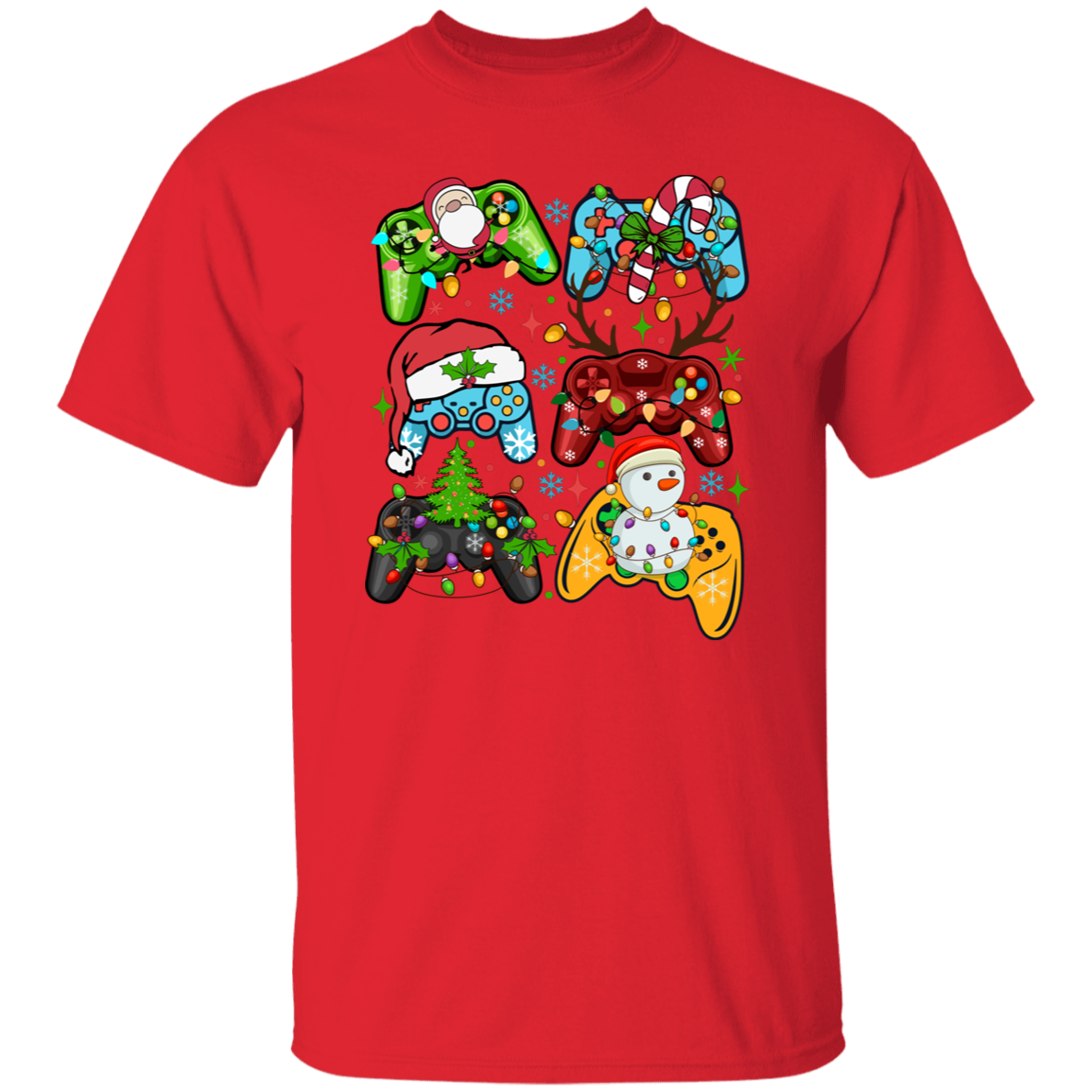 Gaming Controller Holiday Christmas 5.3 oz. T-Shirt