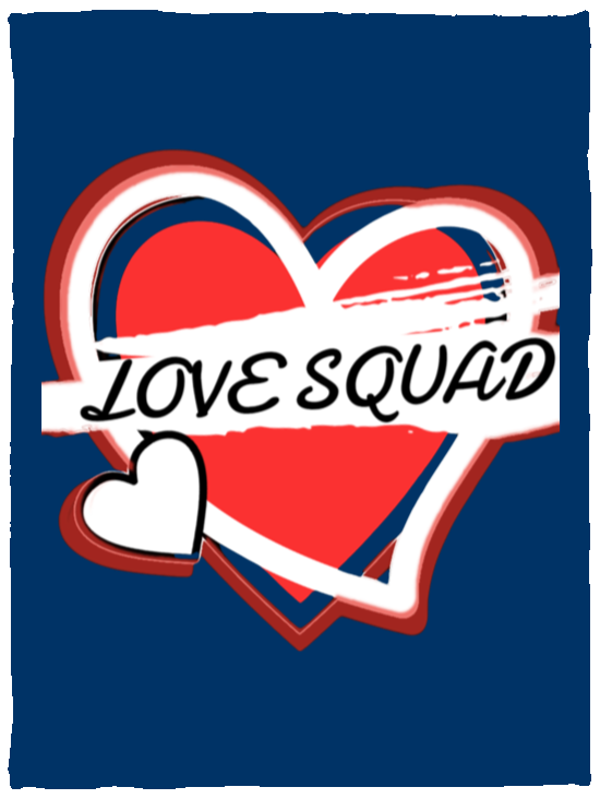 LOVE SQUAD LOGO Cozy Plush Fleece Blanket - 30x40