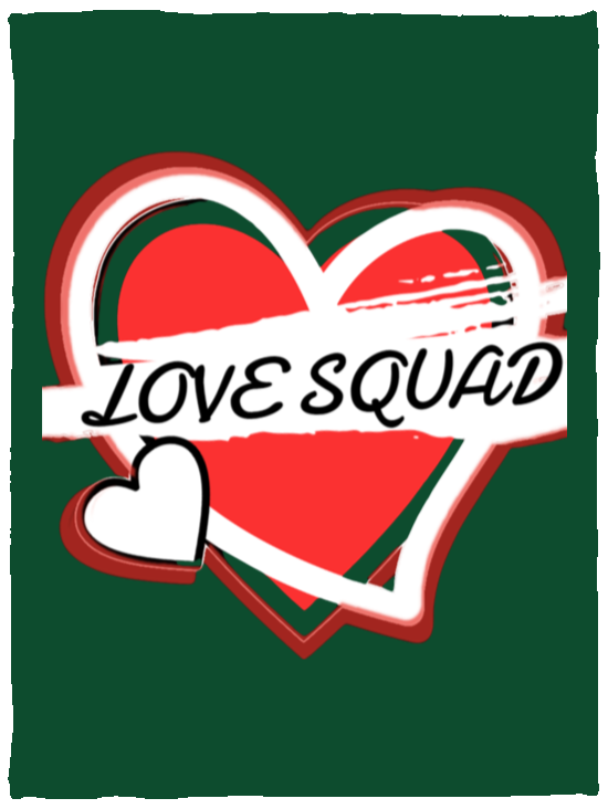 LOVE SQUAD LOGO Cozy Plush Fleece Blanket - 30x40