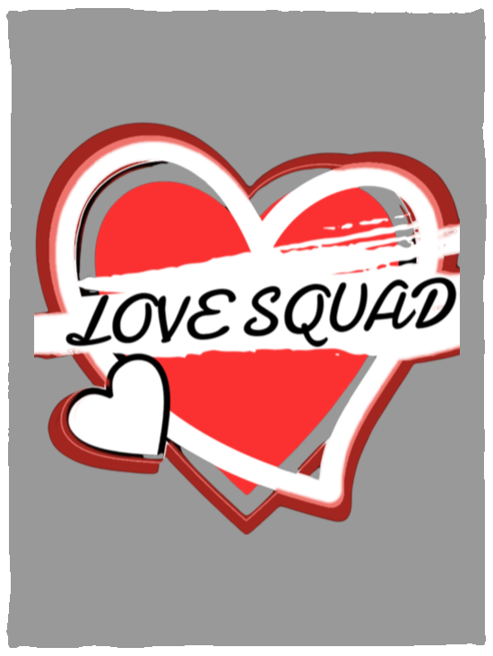 LOVE SQUAD LOGO Cozy Plush Fleece Blanket - 30x40