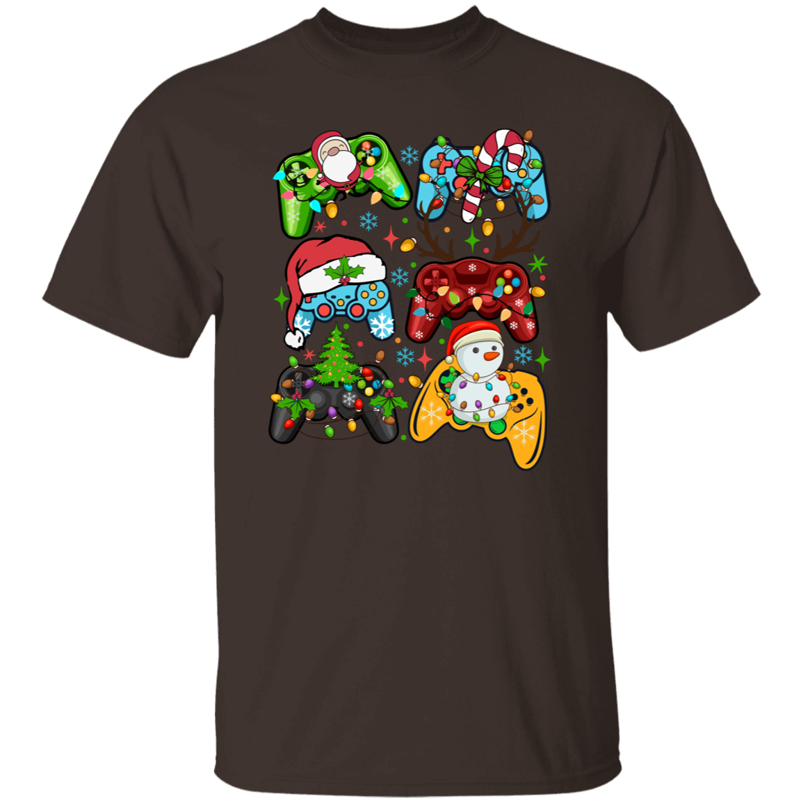 Gaming Controller Holiday Christmas 5.3 oz. T-Shirt