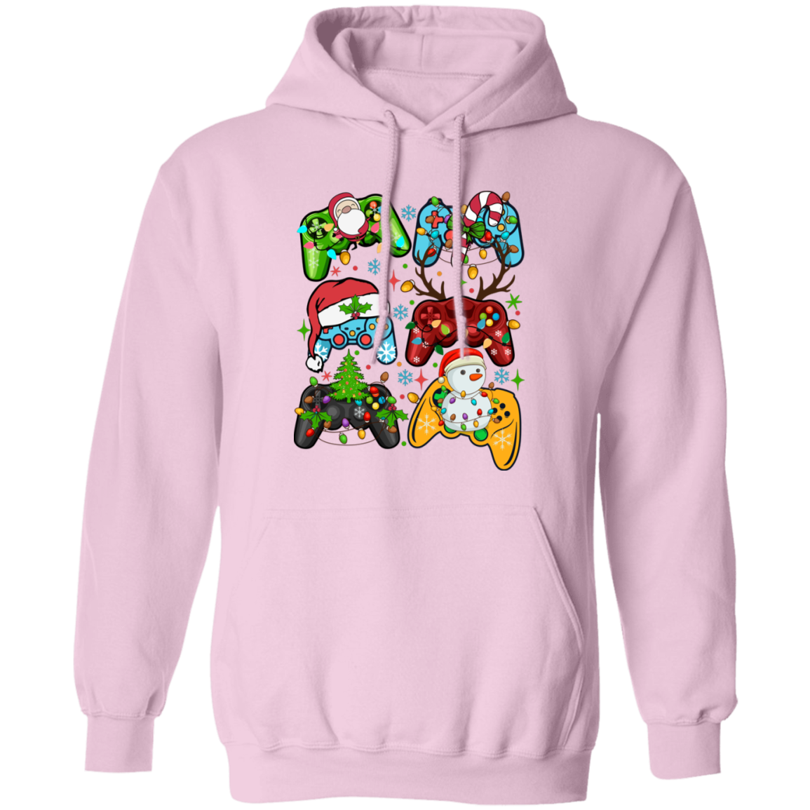 Gaming Controller Holiday Christmas Pullover Hoodie