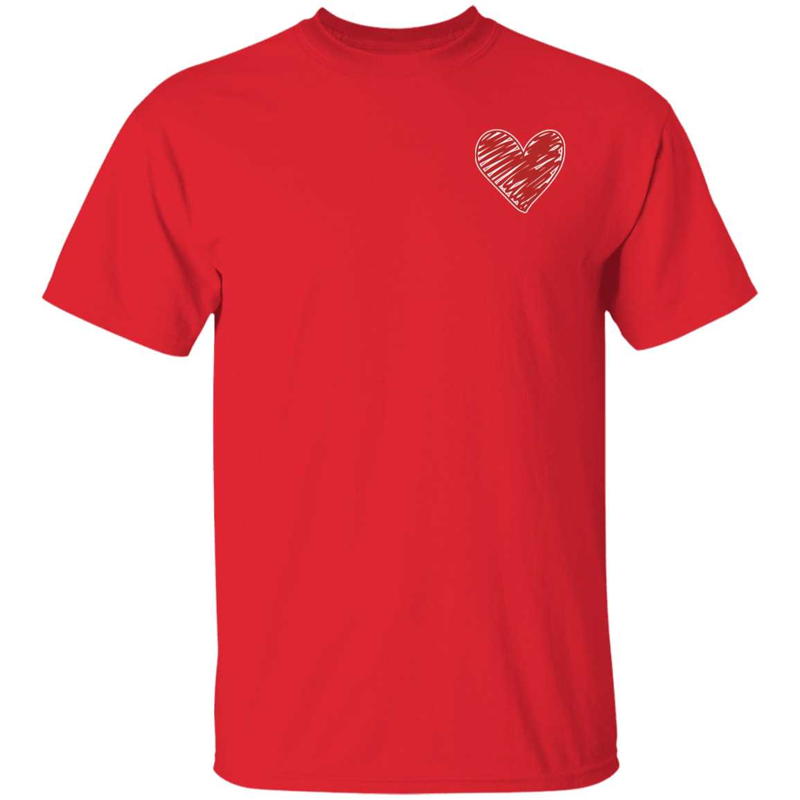 Things I LOVE: Jesus, Coffee, Music, Free Shipping Red Heart T-Shirt