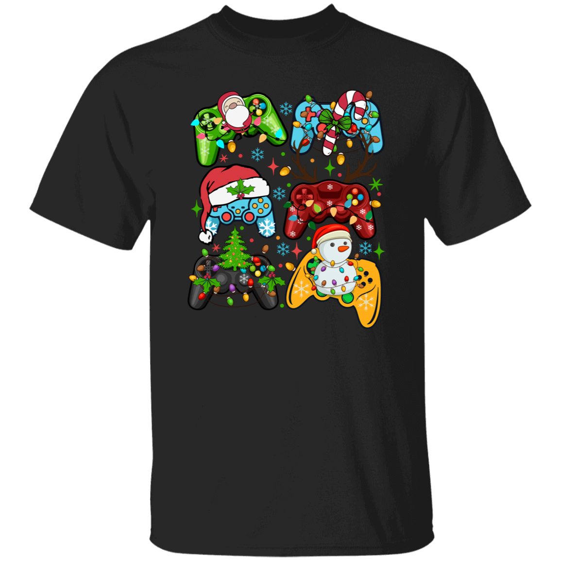 Gaming Controller Holiday Christmas 5.3 oz. T-Shirt