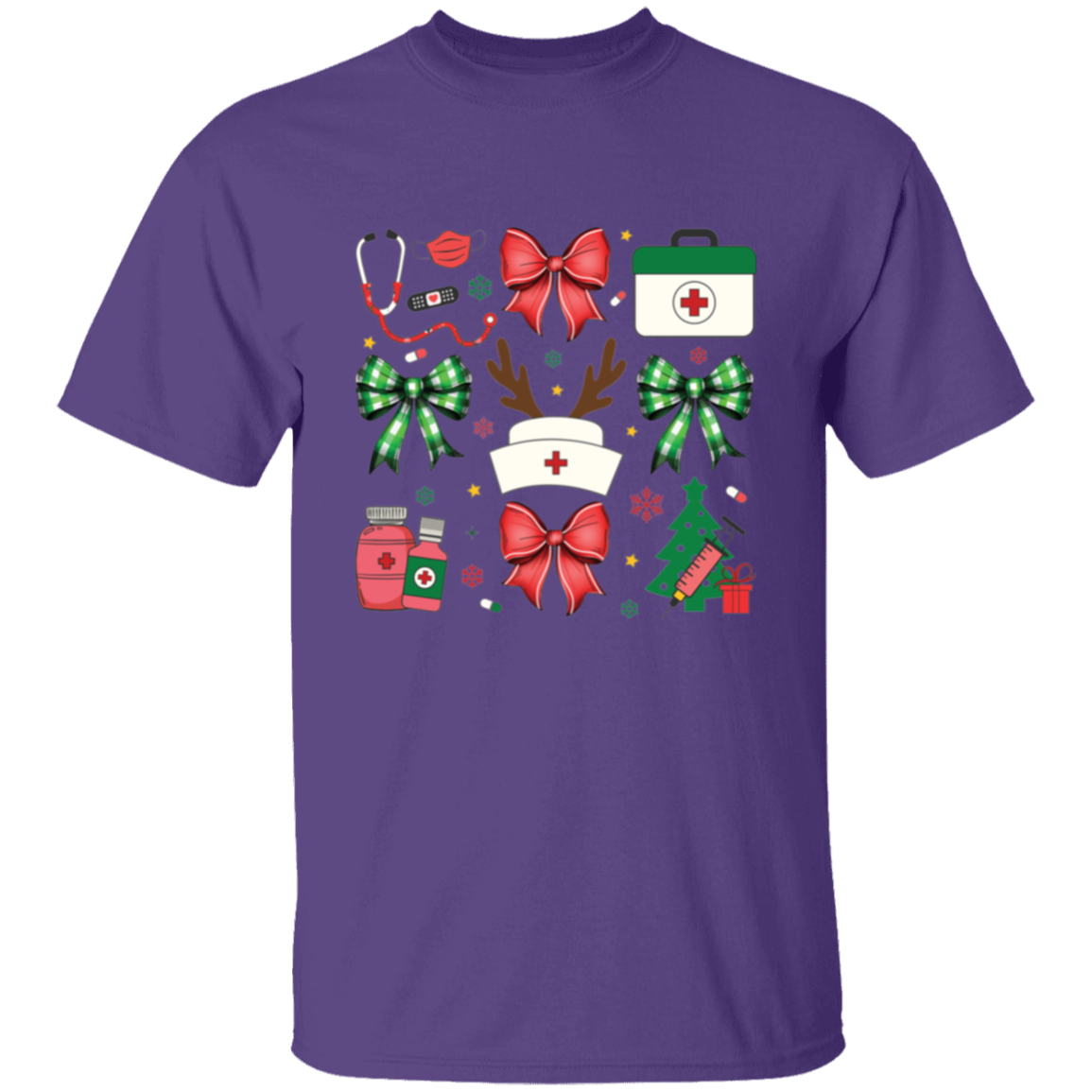 CHRISTMAS NURSE HOLIDAY 5.3 oz. T-Shirt