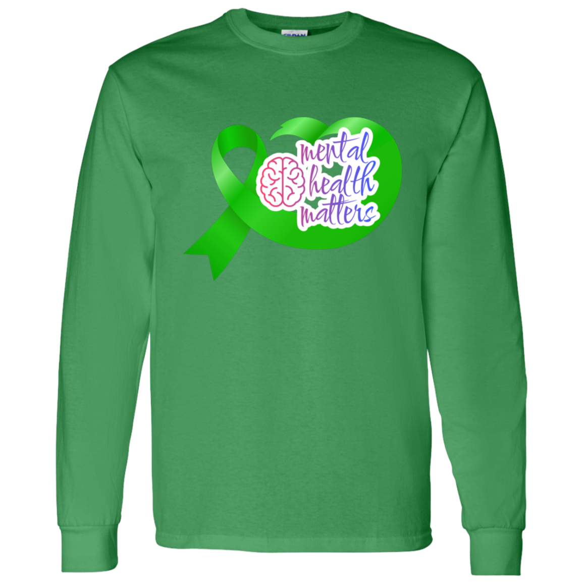 MENTAL HEALTH MATTERS GREEN RIBBON LS T-Shirt