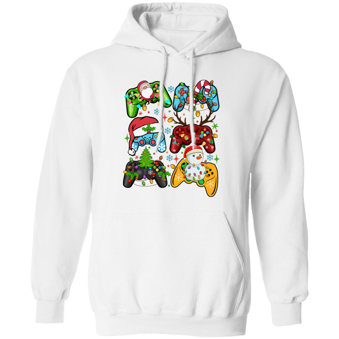 Gaming Controller Holiday Christmas Pullover Hoodie