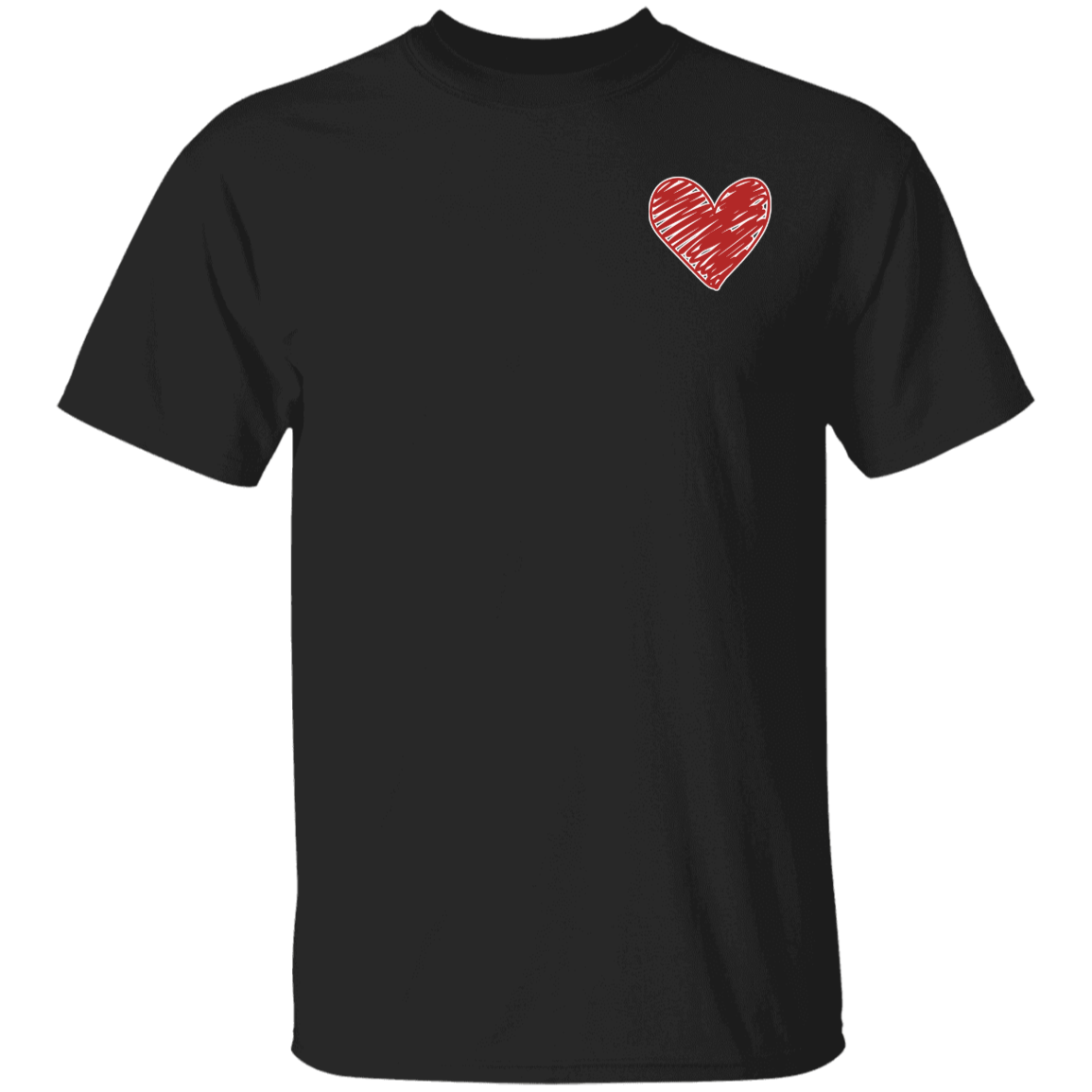 Things I LOVE: Jesus, Coffee, Music, Free Shipping Red Heart T-Shirt