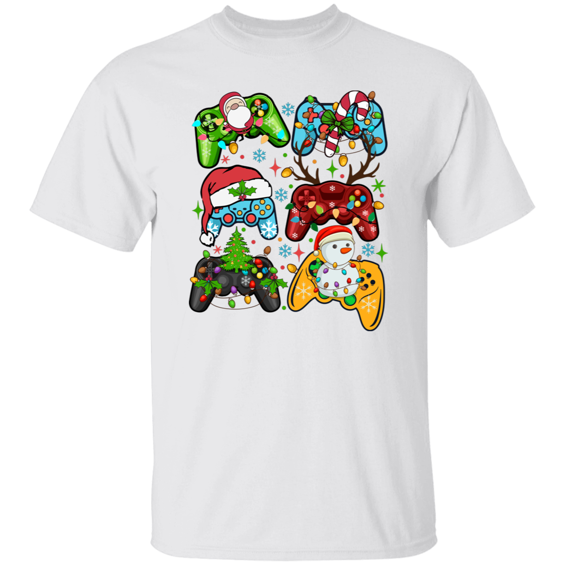 Gaming Controller Holiday Christmas 5.3 oz. T-Shirt