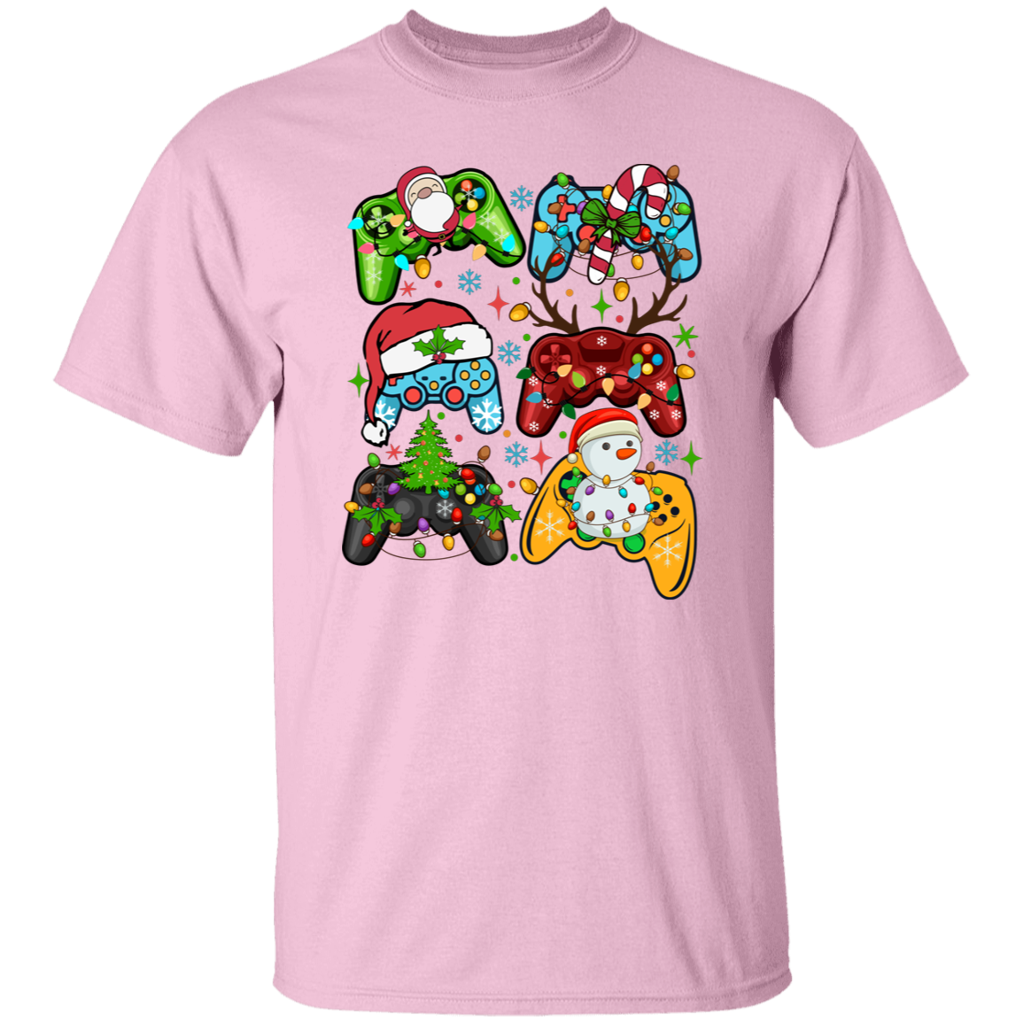 Gaming Controller Holiday Christmas 5.3 oz. T-Shirt