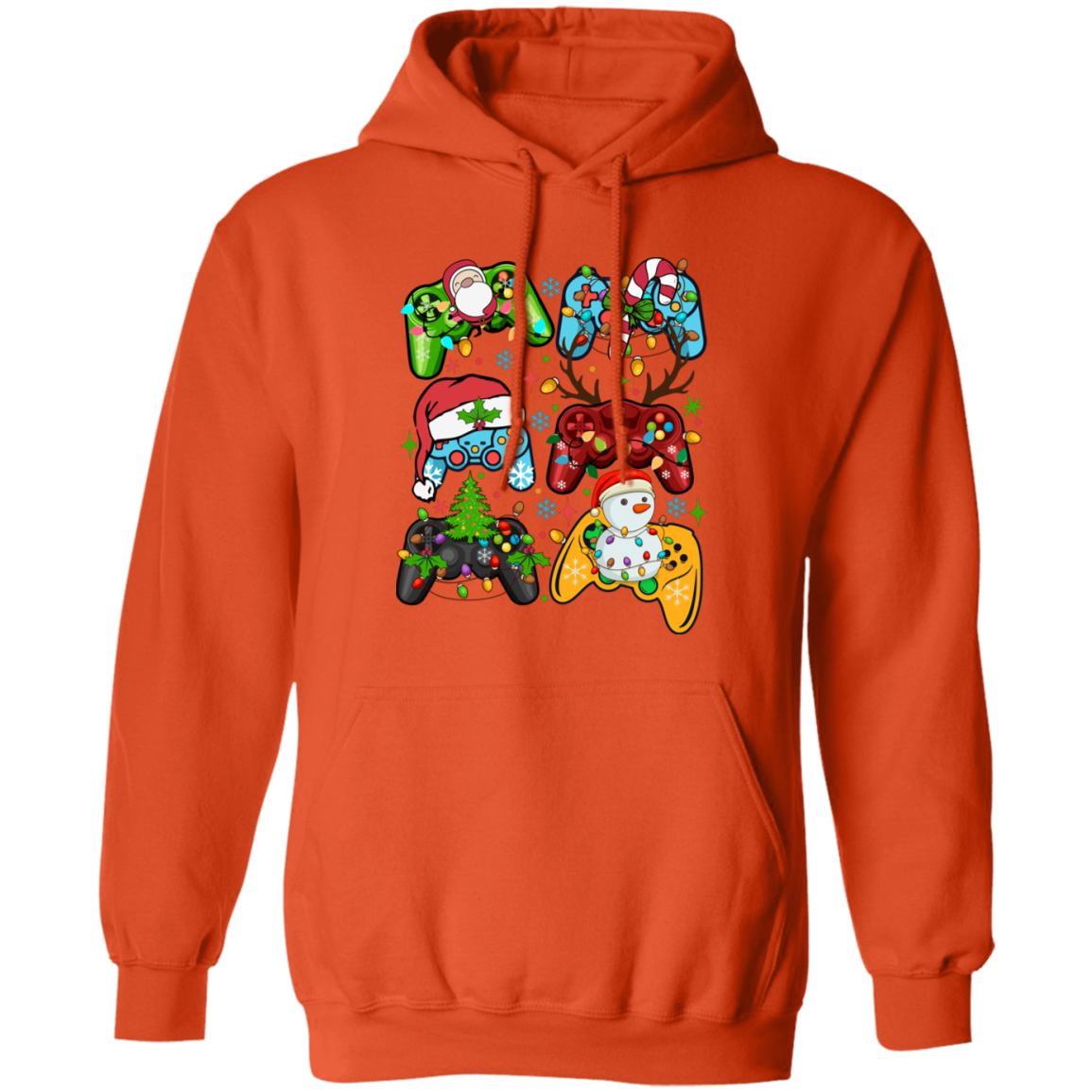 Gaming Controller Holiday Christmas Pullover Hoodie