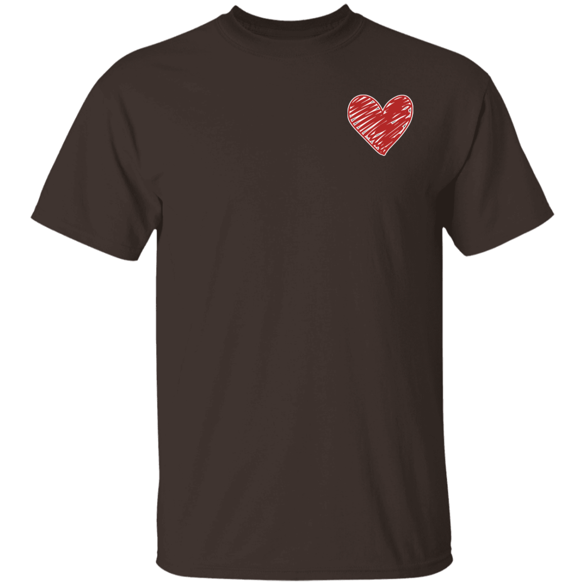 Things I LOVE: Jesus, Coffee, Music, Free Shipping Red Heart T-Shirt