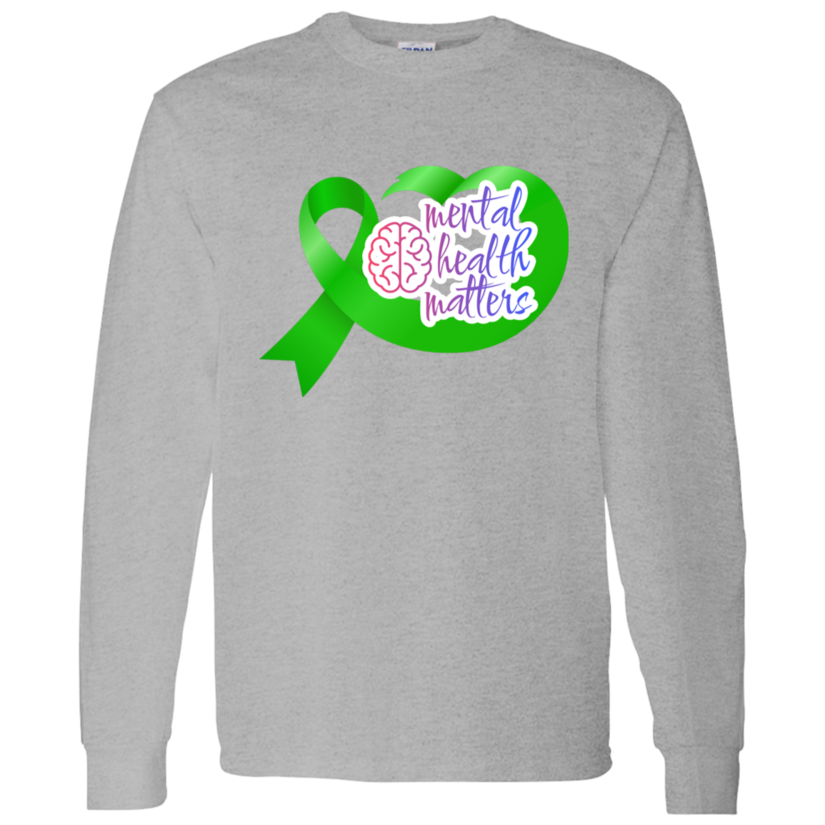 MENTAL HEALTH MATTERS GREEN RIBBON LS T-Shirt