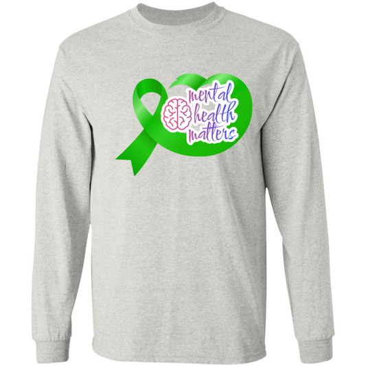 MENTAL HEALTH MATTERS GREEN RIBBON LS T-Shirt