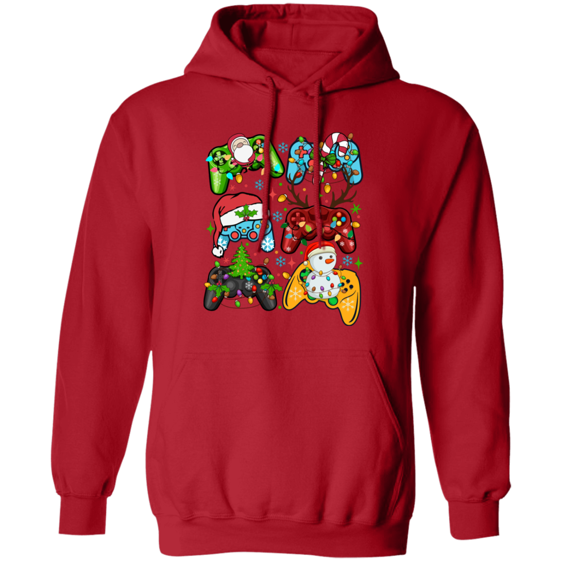 Gaming Controller Holiday Christmas Pullover Hoodie