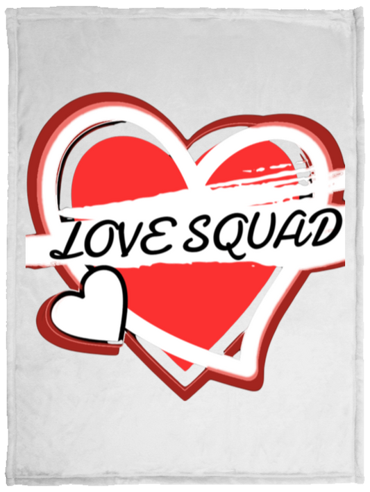 LOVE SQUAD LOGO Cozy Plush Fleece Blanket - 30x40