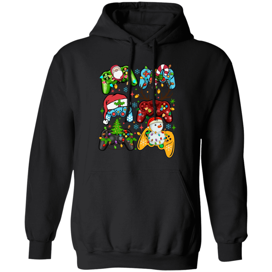 Gaming Controller Holiday Christmas Pullover Hoodie