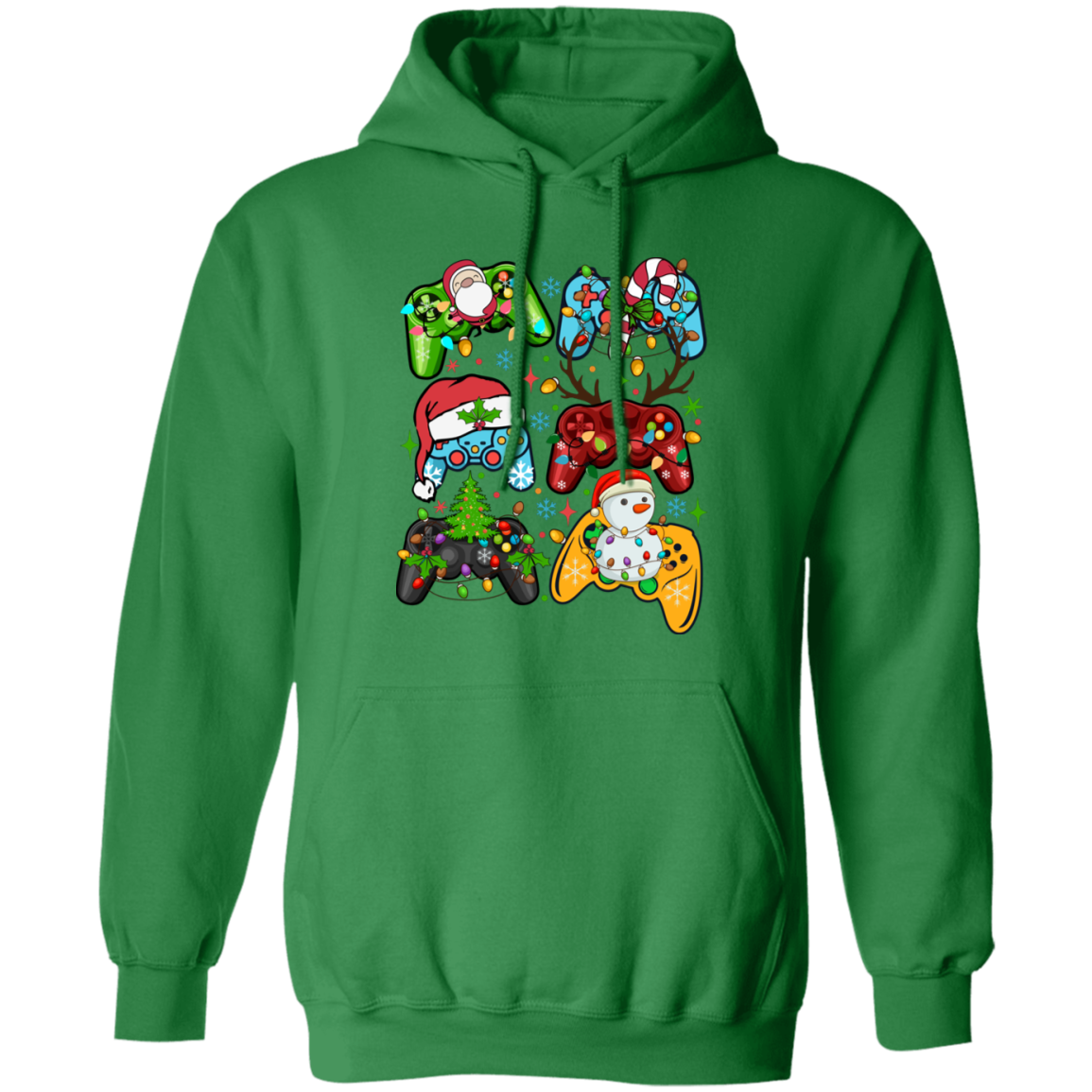 Gaming Controller Holiday Christmas Pullover Hoodie