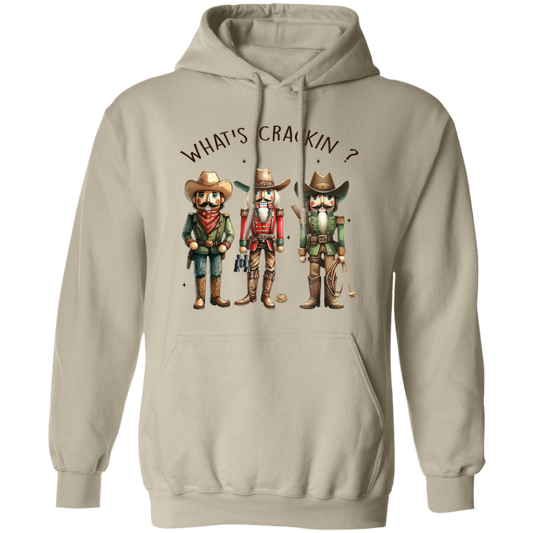 WHAT'S CRACKIN? WESTERN CHRISTMAS NUTCRACKERS Pullover Hoodie