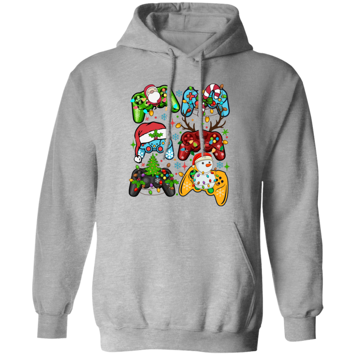 Gaming Controller Holiday Christmas Pullover Hoodie