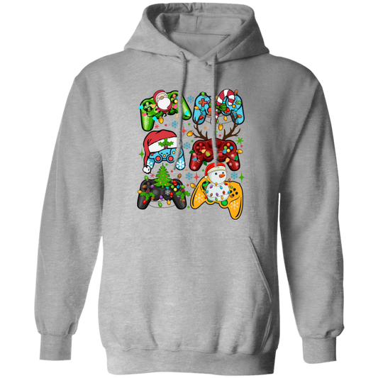 Gaming Controller Holiday Christmas Pullover Hoodie