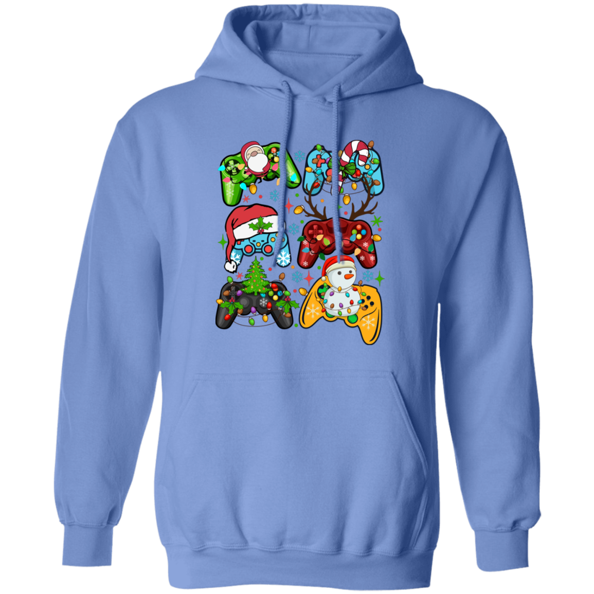 Gaming Controller Holiday Christmas Pullover Hoodie