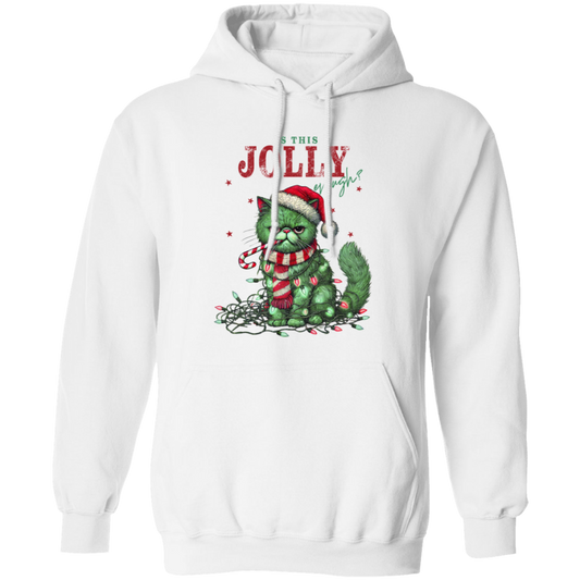 "IS THIS JOLLY ENOUGH" CHRISTMAS HOLIDAY GRUMPY CAT Pullover Hoodie