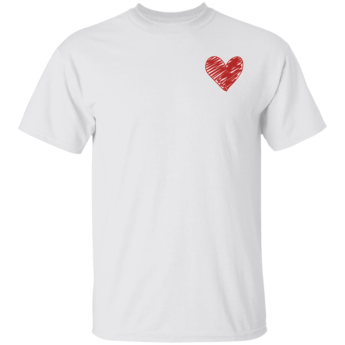 Things I LOVE: Jesus, Coffee, Music, Free Shipping Red Heart T-Shirt