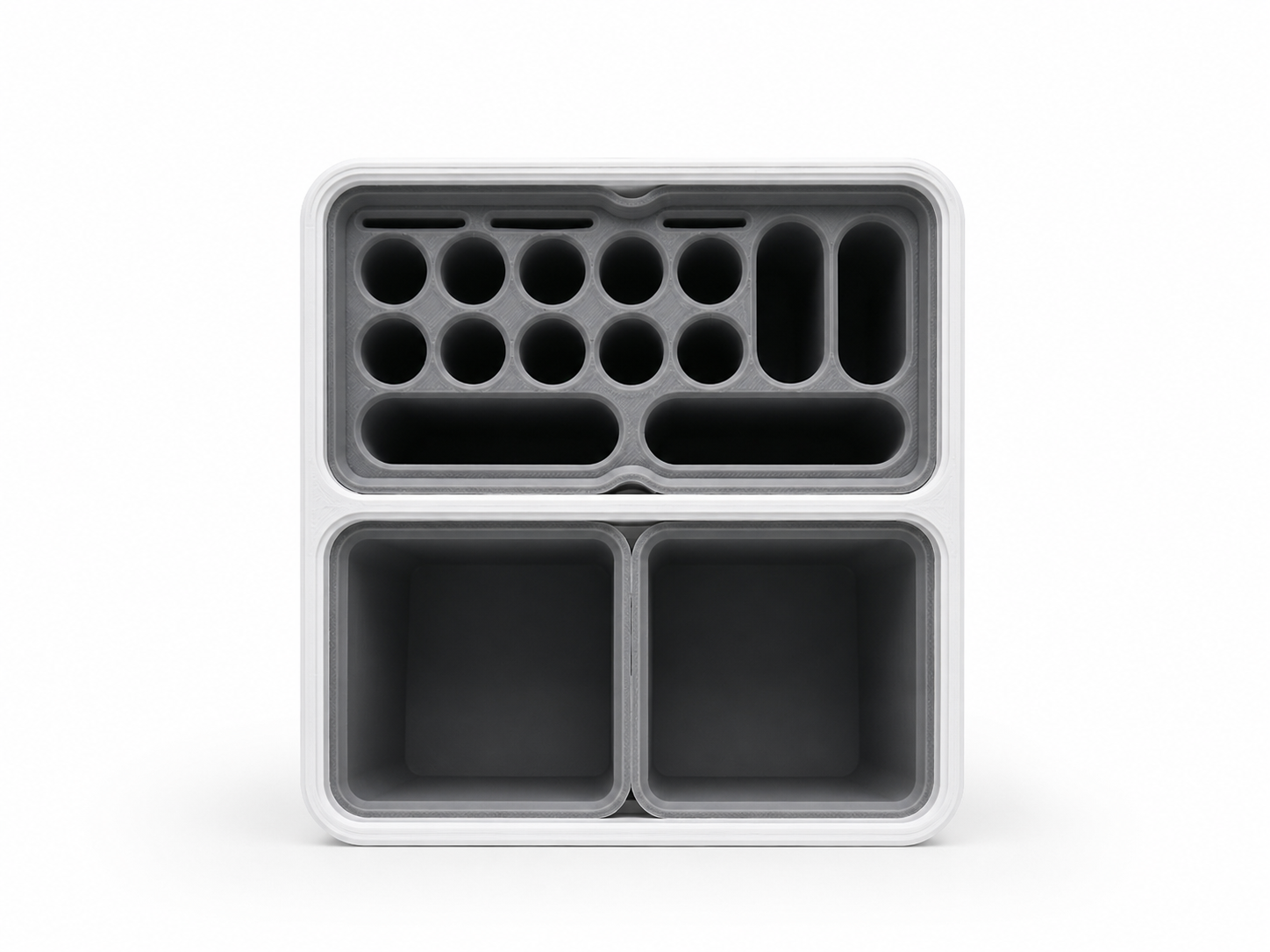 Modern Angled Desk Organizer  – Multi-Compartment Storage